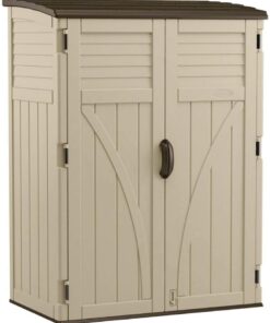 Suncast Resin Outdoor Storage Shed Vertical 54 Cu Ft Weather Resistant Multi Wall Design
