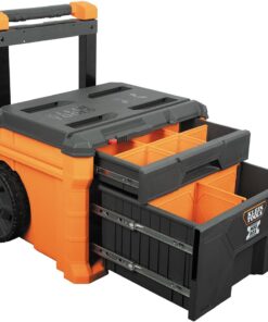 Klein Tools 54801MB MODbox Rolling Drawer Tool Box Double Drawer Stackable Organizer