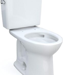 TOTO Drake CST776CSFG#01 Two Piece Elongated 1.6 GPF Toilet with Tornado Flush and CEFIONTECT Cotton White