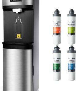 iSpring DS4S Bottleless Water Dispenser with Built In 4 Stage Filtration Hot Cold Room Temp Stainless Steel