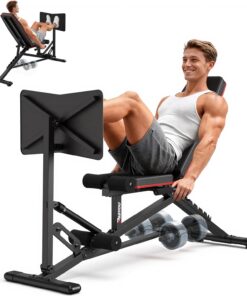 PASYOU Leg Press Machine Adjustable Weight Bench with Leg Extension 1300 lb Capacity