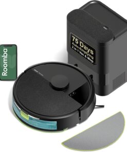 iRobot Roomba 104 2 in 1 Vacuum and Mop Robot Self Emptying LiDAR Navigation for All Floors