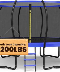 ORCC Outdoor Trampoline 8 10 12 14 15 16 ft Heavy Duty Steel Frame for Kids and Adults