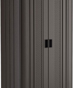 Suncast Commercial 19 Cu Ft Heavy Duty Resin Cabinet with Lockable Handles Black